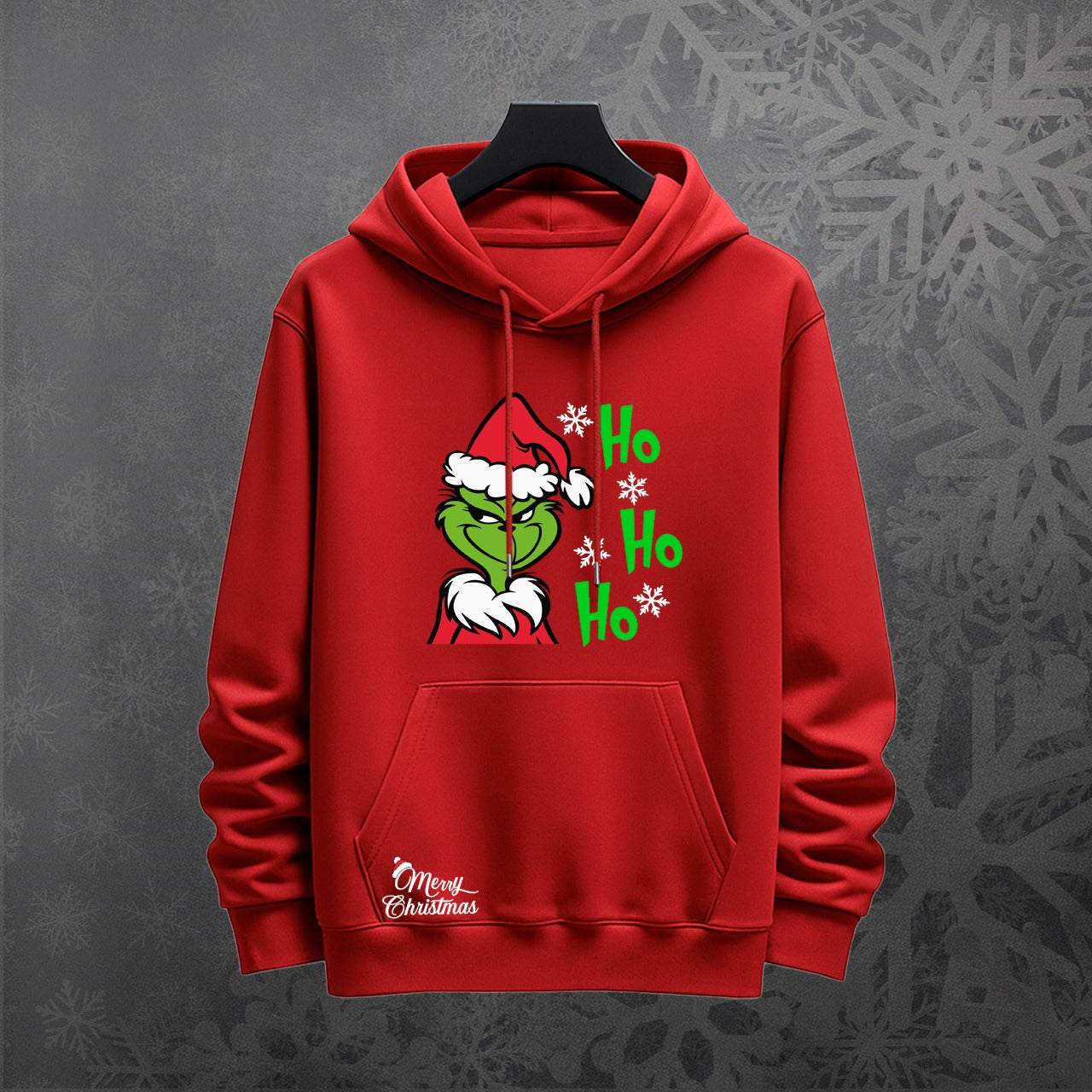 Buzo navideño estampado con capucha